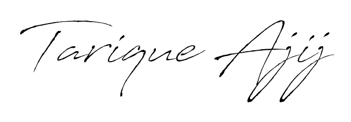 How to Draw Tarique Ajij signature style? Antro_Vectra is a latest design signature styles for name Tarique Ajij. Tarique Ajij signature style 6 images and pictures png