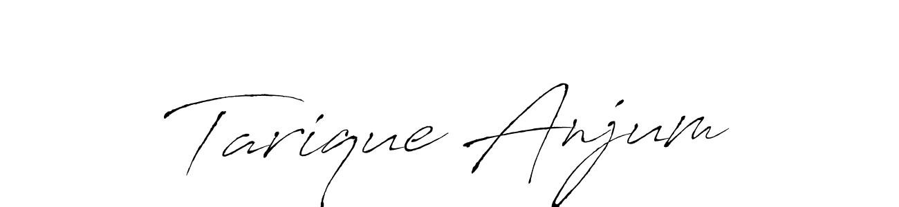 Tarique Anjum stylish signature style. Best Handwritten Sign (Antro_Vectra) for my name. Handwritten Signature Collection Ideas for my name Tarique Anjum. Tarique Anjum signature style 6 images and pictures png
