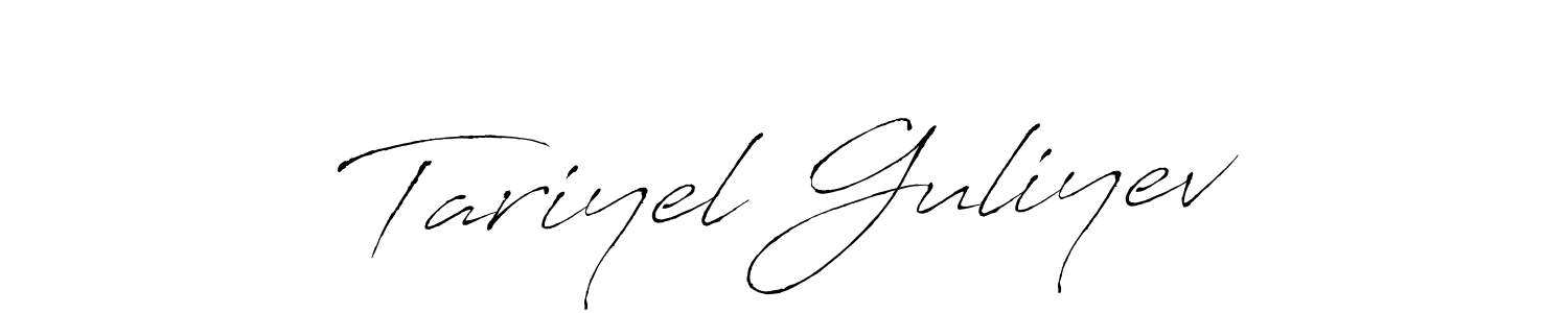 Tariyel Guliyev stylish signature style. Best Handwritten Sign (Antro_Vectra) for my name. Handwritten Signature Collection Ideas for my name Tariyel Guliyev. Tariyel Guliyev signature style 6 images and pictures png