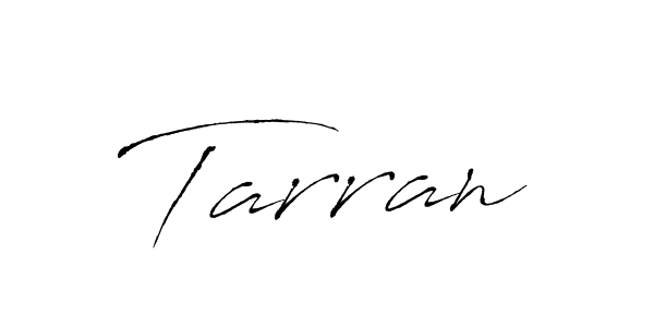 Tarran stylish signature style. Best Handwritten Sign (Antro_Vectra) for my name. Handwritten Signature Collection Ideas for my name Tarran. Tarran signature style 6 images and pictures png