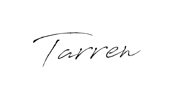 Make a beautiful signature design for name Tarren. With this signature (Antro_Vectra) style, you can create a handwritten signature for free. Tarren signature style 6 images and pictures png