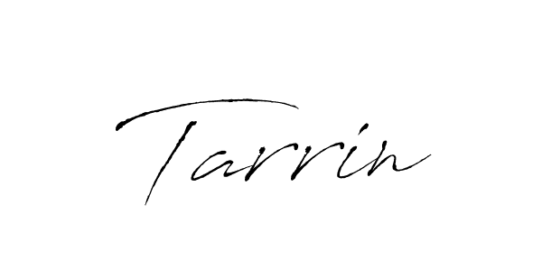 Use a signature maker to create a handwritten signature online. With this signature software, you can design (Antro_Vectra) your own signature for name Tarrin. Tarrin signature style 6 images and pictures png