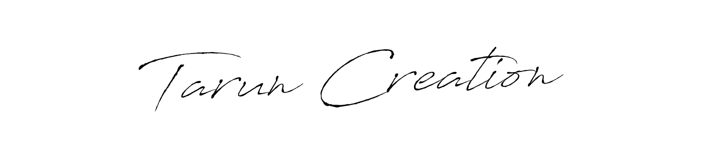 Similarly Antro_Vectra is the best handwritten signature design. Signature creator online .You can use it as an online autograph creator for name Tarun Creation. Tarun Creation signature style 6 images and pictures png