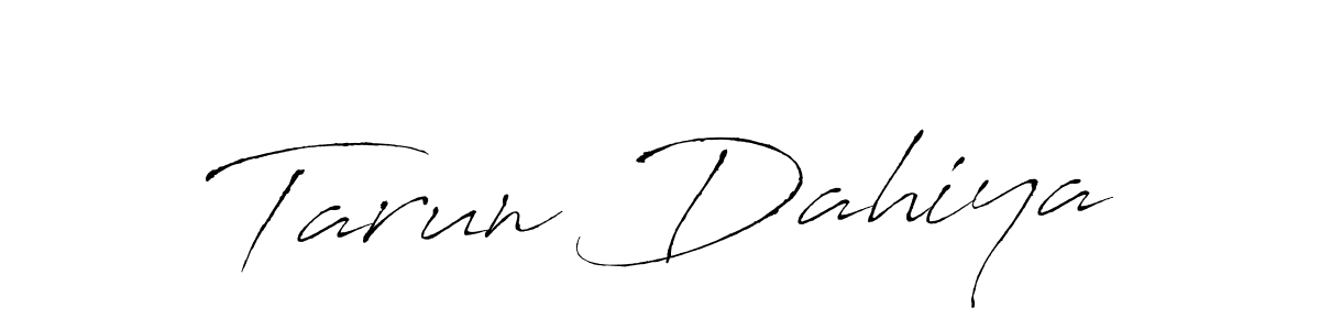 Make a beautiful signature design for name Tarun Dahiya. With this signature (Antro_Vectra) style, you can create a handwritten signature for free. Tarun Dahiya signature style 6 images and pictures png