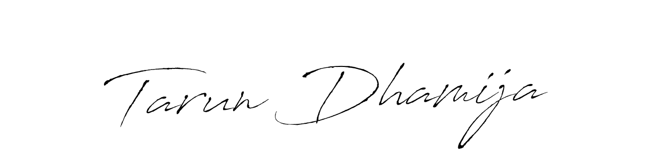 Make a beautiful signature design for name Tarun Dhamija. With this signature (Antro_Vectra) style, you can create a handwritten signature for free. Tarun Dhamija signature style 6 images and pictures png