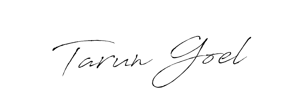 Antro_Vectra is a professional signature style that is perfect for those who want to add a touch of class to their signature. It is also a great choice for those who want to make their signature more unique. Get Tarun Goel name to fancy signature for free. Tarun Goel signature style 6 images and pictures png