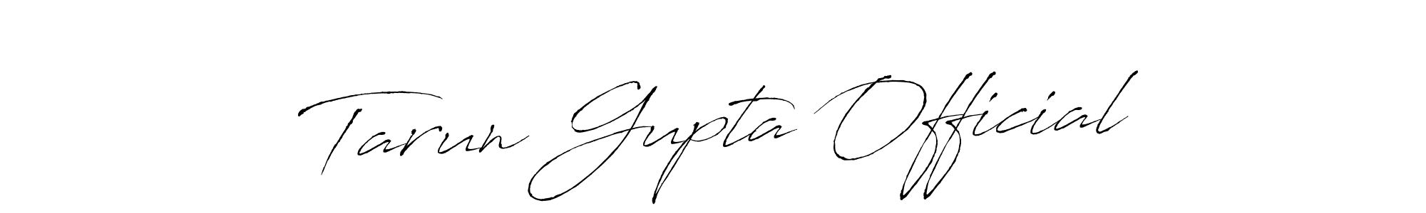 Design your own signature with our free online signature maker. With this signature software, you can create a handwritten (Antro_Vectra) signature for name Tarun Gupta Official. Tarun Gupta Official signature style 6 images and pictures png