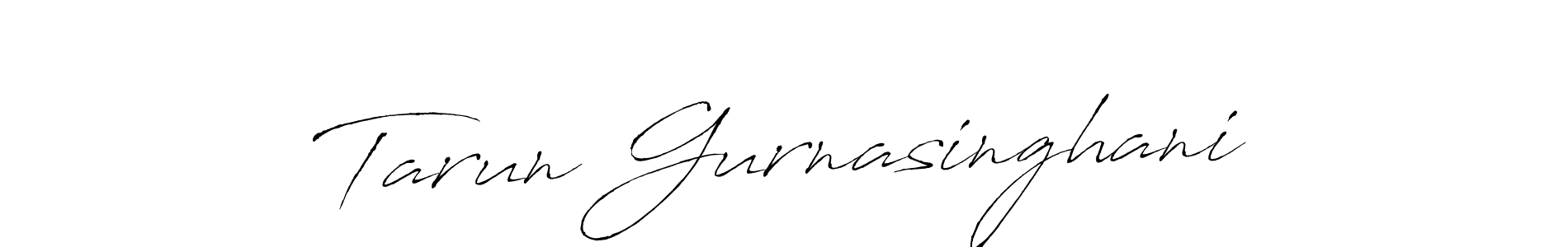 How to make Tarun Gurnasinghani signature? Antro_Vectra is a professional autograph style. Create handwritten signature for Tarun Gurnasinghani name. Tarun Gurnasinghani signature style 6 images and pictures png