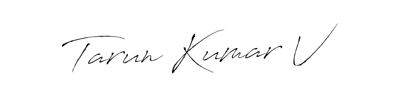 Design your own signature with our free online signature maker. With this signature software, you can create a handwritten (Antro_Vectra) signature for name Tarun Kumar V. Tarun Kumar V signature style 6 images and pictures png