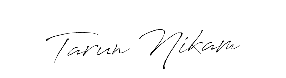 How to make Tarun Nikam signature? Antro_Vectra is a professional autograph style. Create handwritten signature for Tarun Nikam name. Tarun Nikam signature style 6 images and pictures png