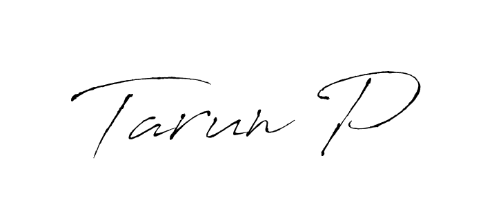 Use a signature maker to create a handwritten signature online. With this signature software, you can design (Antro_Vectra) your own signature for name Tarun P. Tarun P signature style 6 images and pictures png