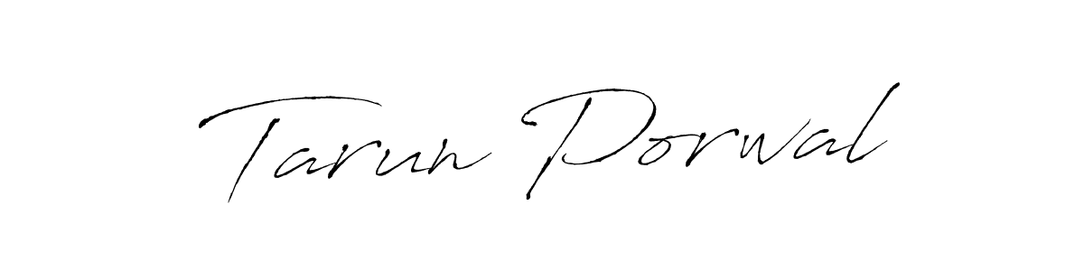 How to make Tarun Porwal name signature. Use Antro_Vectra style for creating short signs online. This is the latest handwritten sign. Tarun Porwal signature style 6 images and pictures png