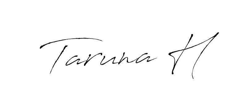 Antro_Vectra is a professional signature style that is perfect for those who want to add a touch of class to their signature. It is also a great choice for those who want to make their signature more unique. Get Taruna H name to fancy signature for free. Taruna H signature style 6 images and pictures png