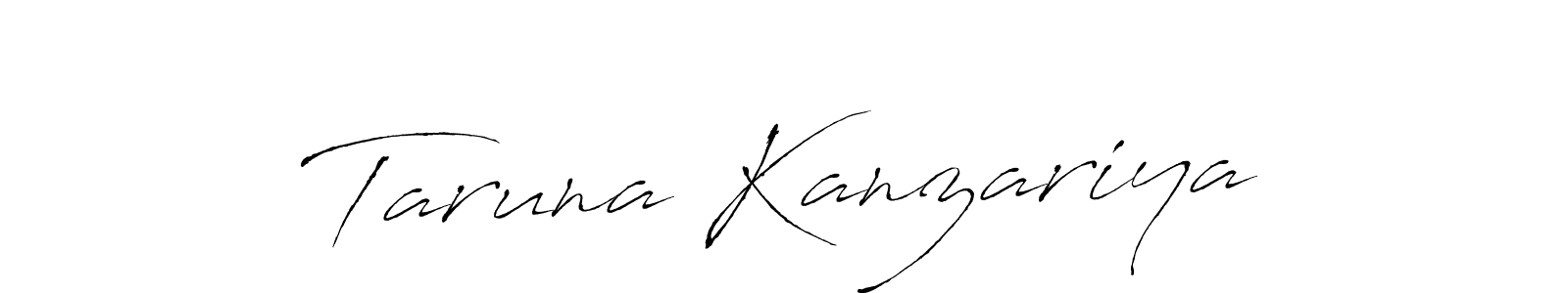 Similarly Antro_Vectra is the best handwritten signature design. Signature creator online .You can use it as an online autograph creator for name Taruna Kanzariya. Taruna Kanzariya signature style 6 images and pictures png