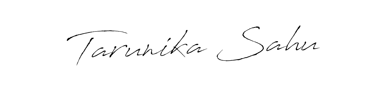 Make a beautiful signature design for name Tarunika Sahu. With this signature (Antro_Vectra) style, you can create a handwritten signature for free. Tarunika Sahu signature style 6 images and pictures png