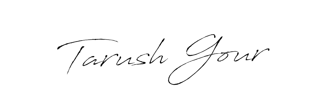 Tarush Gour stylish signature style. Best Handwritten Sign (Antro_Vectra) for my name. Handwritten Signature Collection Ideas for my name Tarush Gour. Tarush Gour signature style 6 images and pictures png