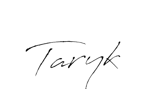 You should practise on your own different ways (Antro_Vectra) to write your name (Taryk) in signature. don't let someone else do it for you. Taryk signature style 6 images and pictures png