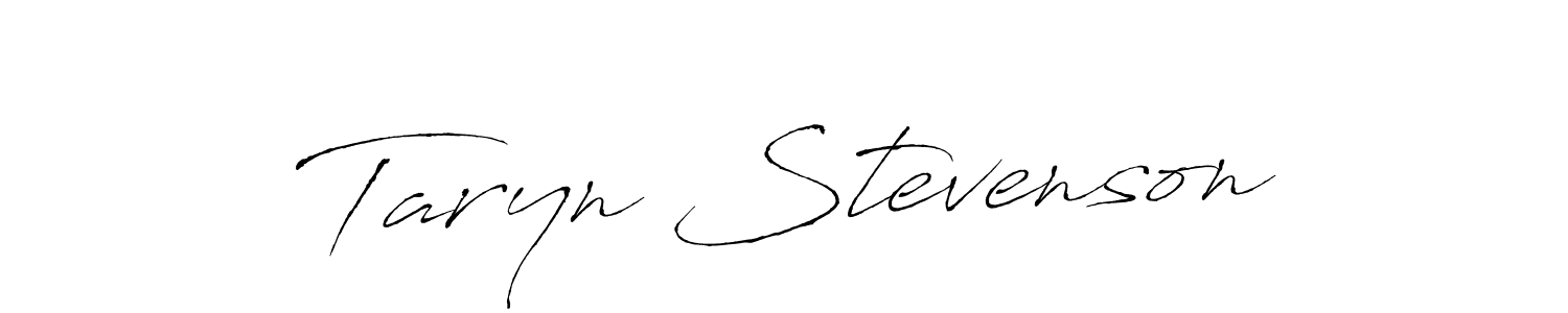 Make a beautiful signature design for name Taryn Stevenson. With this signature (Antro_Vectra) style, you can create a handwritten signature for free. Taryn Stevenson signature style 6 images and pictures png