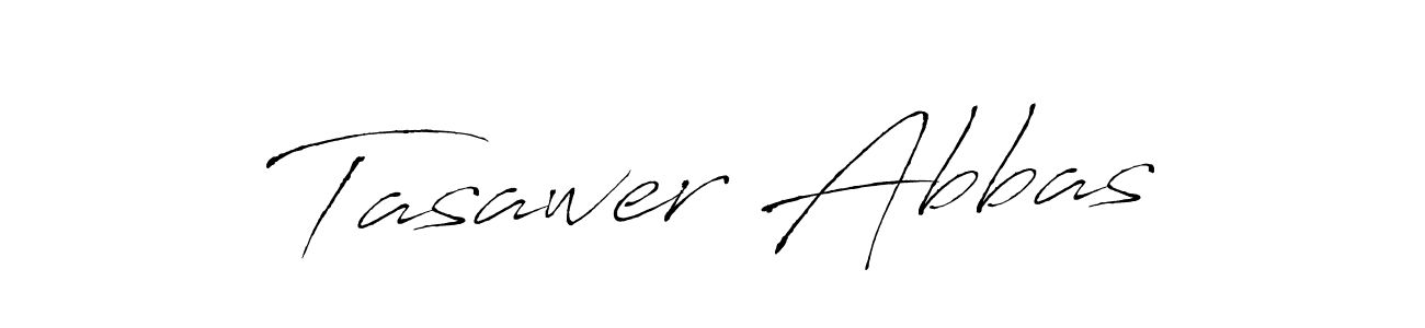 Make a beautiful signature design for name Tasawer Abbas. With this signature (Antro_Vectra) style, you can create a handwritten signature for free. Tasawer Abbas signature style 6 images and pictures png