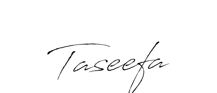 Make a beautiful signature design for name Taseefa. With this signature (Antro_Vectra) style, you can create a handwritten signature for free. Taseefa signature style 6 images and pictures png