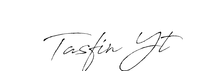 How to make Tasfin Yt name signature. Use Antro_Vectra style for creating short signs online. This is the latest handwritten sign. Tasfin Yt signature style 6 images and pictures png