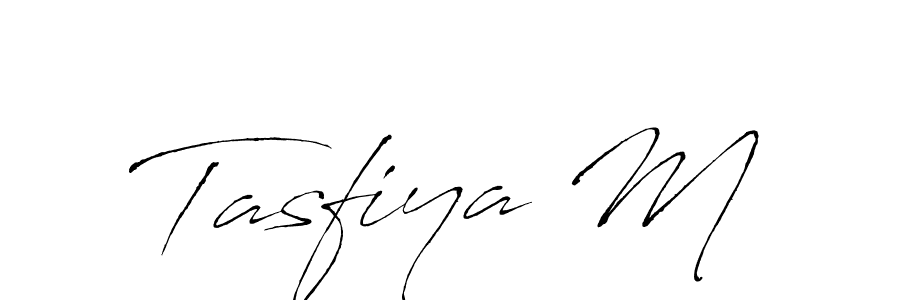 Use a signature maker to create a handwritten signature online. With this signature software, you can design (Antro_Vectra) your own signature for name Tasfiya M. Tasfiya M signature style 6 images and pictures png