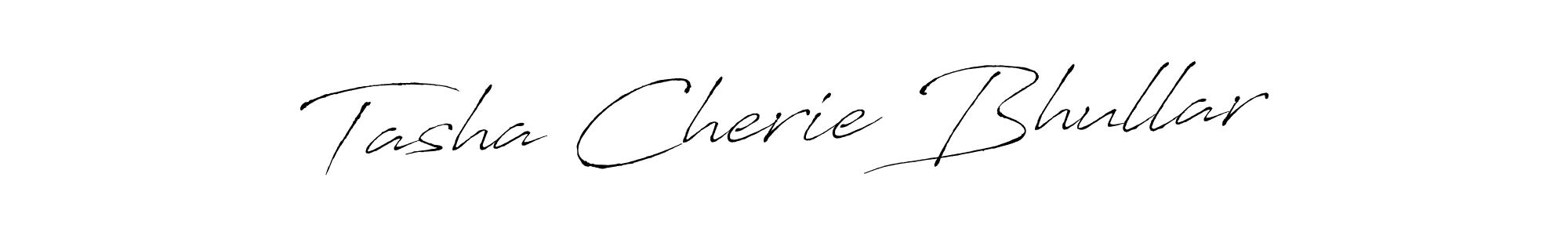 You should practise on your own different ways (Antro_Vectra) to write your name (Tasha Cherie Bhullar) in signature. don't let someone else do it for you. Tasha Cherie Bhullar signature style 6 images and pictures png