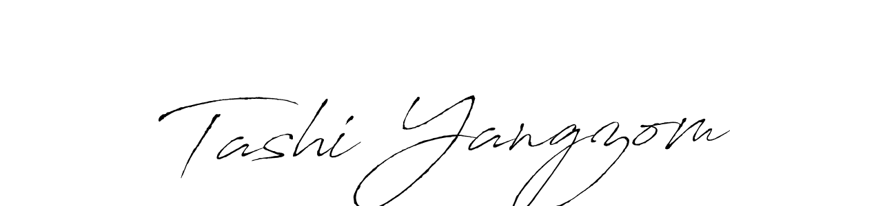 Use a signature maker to create a handwritten signature online. With this signature software, you can design (Antro_Vectra) your own signature for name Tashi Yangzom. Tashi Yangzom signature style 6 images and pictures png