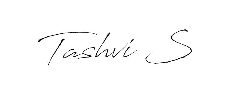 Make a beautiful signature design for name Tashvi S. With this signature (Antro_Vectra) style, you can create a handwritten signature for free. Tashvi S signature style 6 images and pictures png