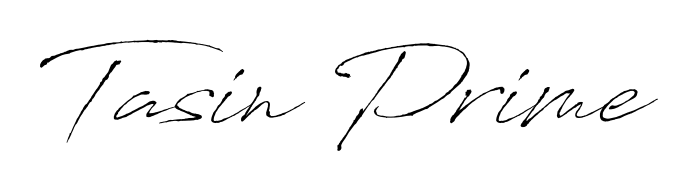 Designed for modern professionals: Tasin Prime name signature crafted with Antro_Vectra script. Ready for digital PDF workflows. Tasin Prime signature style 6 images and pictures png