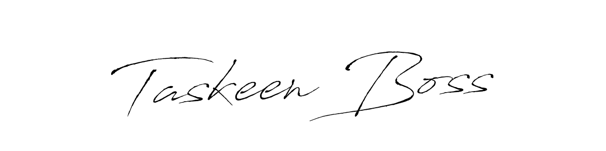 Also we have Taskeen Boss name is the best signature style. Create professional handwritten signature collection using Antro_Vectra autograph style. Taskeen Boss signature style 6 images and pictures png