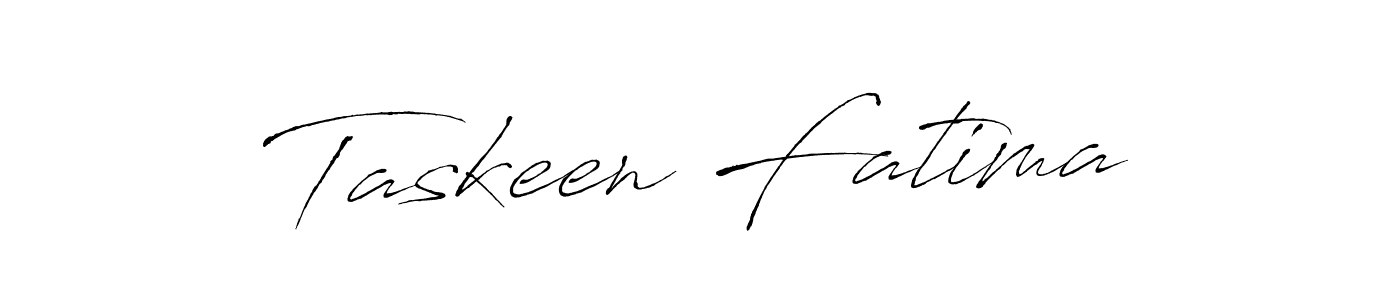 Taskeen Fatima stylish signature style. Best Handwritten Sign (Antro_Vectra) for my name. Handwritten Signature Collection Ideas for my name Taskeen Fatima. Taskeen Fatima signature style 6 images and pictures png