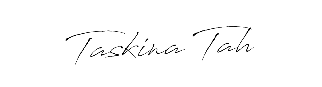 You should practise on your own different ways (Antro_Vectra) to write your name (Taskina Tah) in signature. don't let someone else do it for you. Taskina Tah signature style 6 images and pictures png