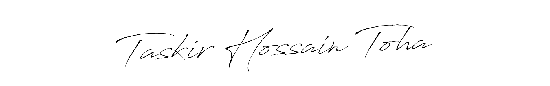 Design your own signature with our free online signature maker. With this signature software, you can create a handwritten (Antro_Vectra) signature for name Taskir Hossain Toha. Taskir Hossain Toha signature style 6 images and pictures png