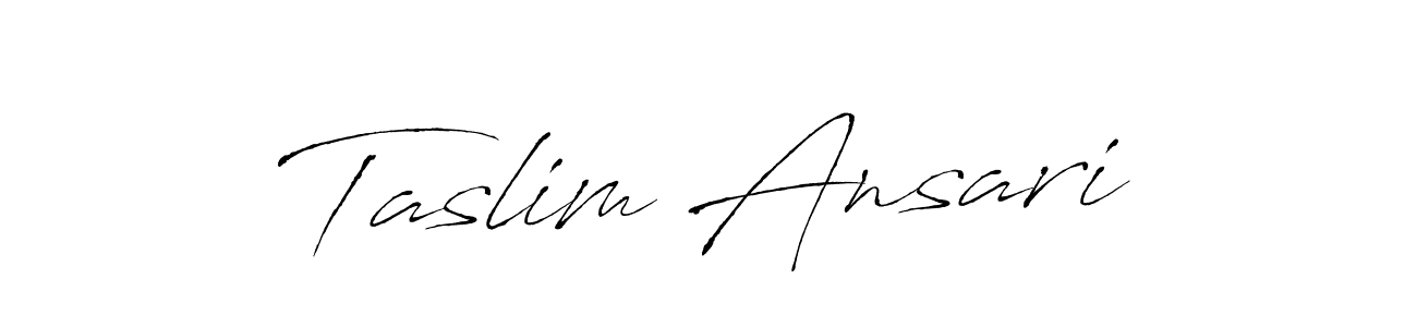 You should practise on your own different ways (Antro_Vectra) to write your name (Taslim Ansari) in signature. don't let someone else do it for you. Taslim Ansari signature style 6 images and pictures png