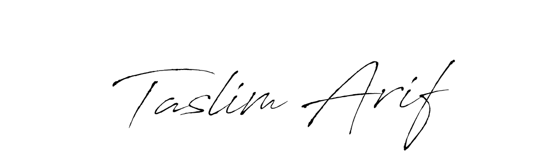The best way (Antro_Vectra) to make a short signature is to pick only two or three words in your name. The name Taslim Arif include a total of six letters. For converting this name. Taslim Arif signature style 6 images and pictures png