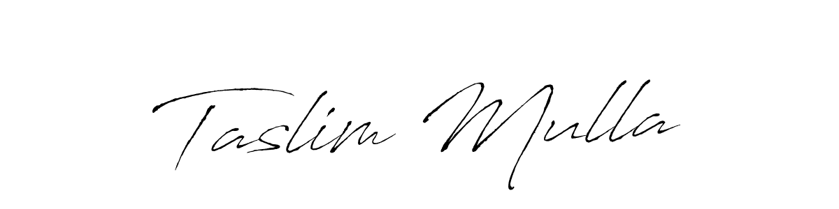 Make a beautiful signature design for name Taslim Mulla. Use this online signature maker to create a handwritten signature for free. Taslim Mulla signature style 6 images and pictures png