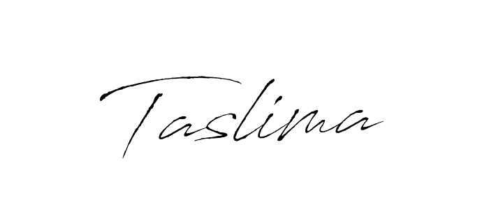 Create a beautiful signature design for name Taslima. With this signature (Antro_Vectra) fonts, you can make a handwritten signature for free. Taslima signature style 6 images and pictures png