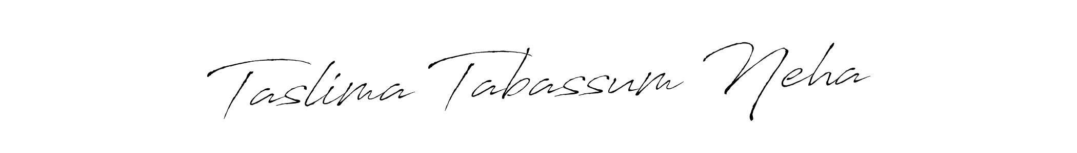 Use a signature maker to create a handwritten signature online. With this signature software, you can design (Antro_Vectra) your own signature for name Taslima Tabassum Neha. Taslima Tabassum Neha signature style 6 images and pictures png