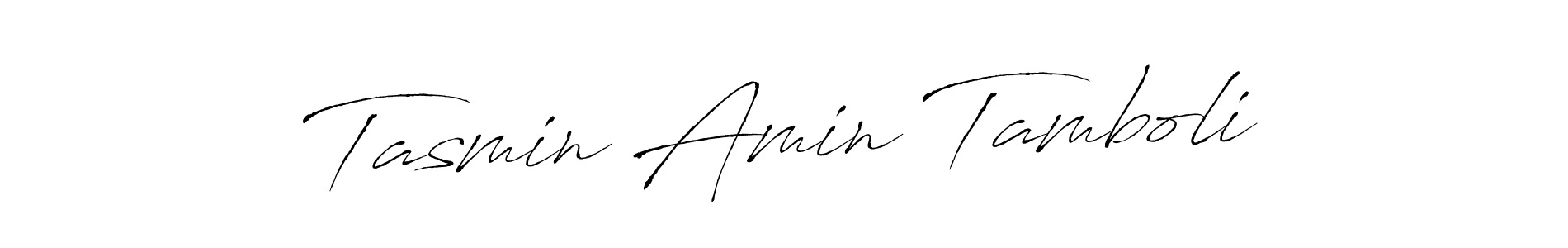 How to make Tasmin Amin Tamboli signature? Antro_Vectra is a professional autograph style. Create handwritten signature for Tasmin Amin Tamboli name. Tasmin Amin Tamboli signature style 6 images and pictures png