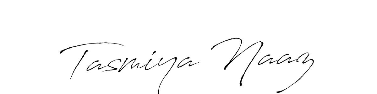 How to make Tasmiya Naaz name signature. Use Antro_Vectra style for creating short signs online. This is the latest handwritten sign. Tasmiya Naaz signature style 6 images and pictures png