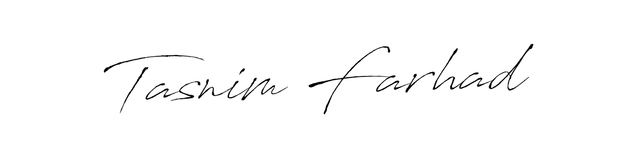 The best way (Antro_Vectra) to make a short signature is to pick only two or three words in your name. The name Tasnim Farhad include a total of six letters. For converting this name. Tasnim Farhad signature style 6 images and pictures png