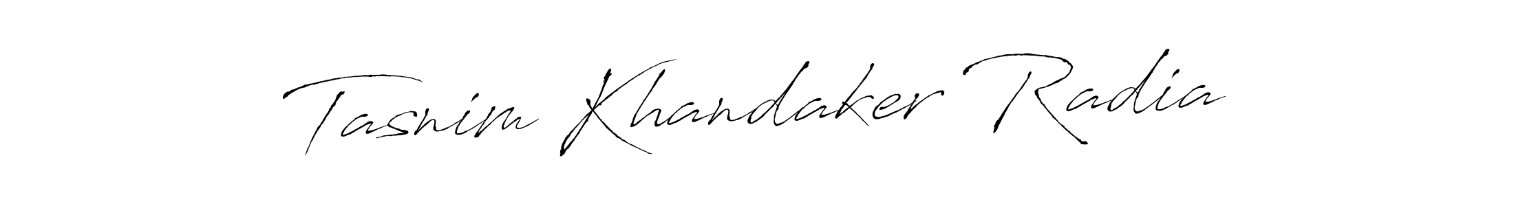 How to make Tasnim Khandaker Radia name signature. Use Antro_Vectra style for creating short signs online. This is the latest handwritten sign. Tasnim Khandaker Radia signature style 6 images and pictures png