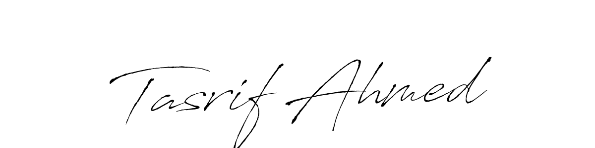 How to make Tasrif Ahmed name signature. Use Antro_Vectra style for creating short signs online. This is the latest handwritten sign. Tasrif Ahmed signature style 6 images and pictures png