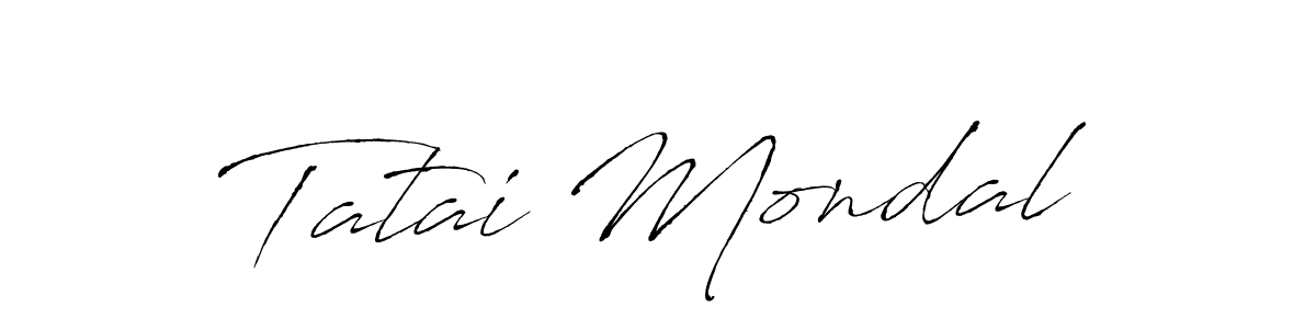 Also You can easily find your signature by using the search form. We will create Tatai Mondal name handwritten signature images for you free of cost using Antro_Vectra sign style. Tatai Mondal signature style 6 images and pictures png