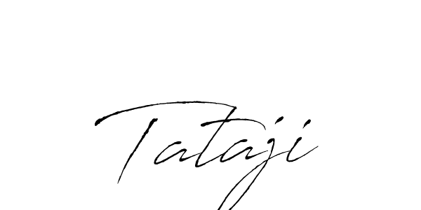 Design your own signature with our free online signature maker. With this signature software, you can create a handwritten (Antro_Vectra) signature for name Tataji. Tataji signature style 6 images and pictures png