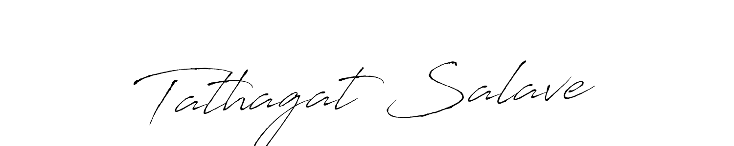 How to make Tathagat Salave name signature. Use Antro_Vectra style for creating short signs online. This is the latest handwritten sign. Tathagat Salave signature style 6 images and pictures png