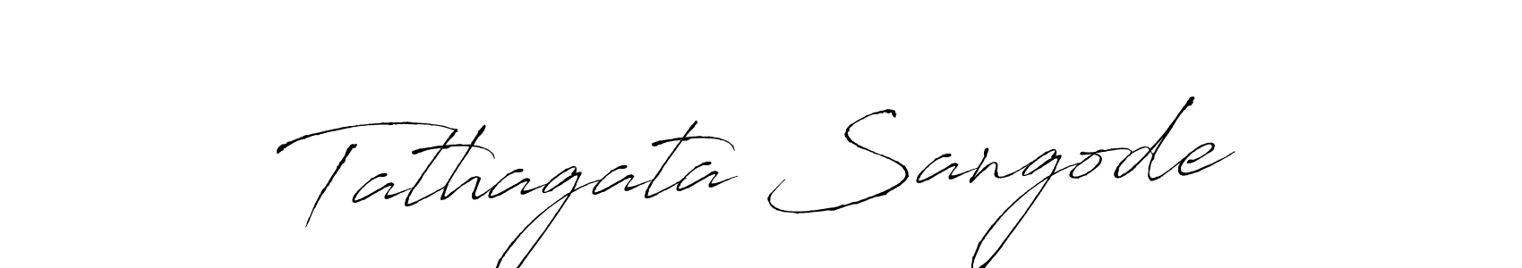 Create a beautiful signature design for name Tathagata Sangode. With this signature (Antro_Vectra) fonts, you can make a handwritten signature for free. Tathagata Sangode signature style 6 images and pictures png