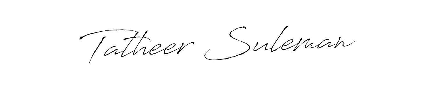 You should practise on your own different ways (Antro_Vectra) to write your name (Tatheer Suleman) in signature. don't let someone else do it for you. Tatheer Suleman signature style 6 images and pictures png