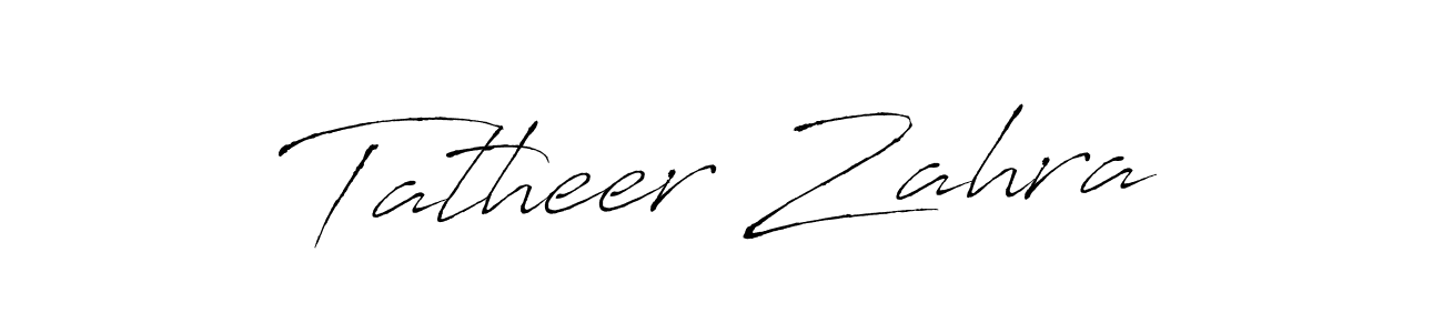 Antro_Vectra is a professional signature style that is perfect for those who want to add a touch of class to their signature. It is also a great choice for those who want to make their signature more unique. Get Tatheer Zahra name to fancy signature for free. Tatheer Zahra signature style 6 images and pictures png